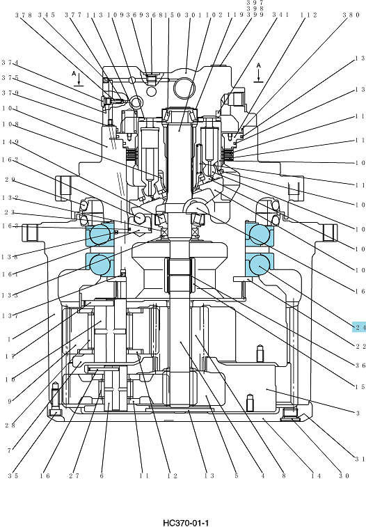 Подшипник редуктора хода YN15V00037S024 К