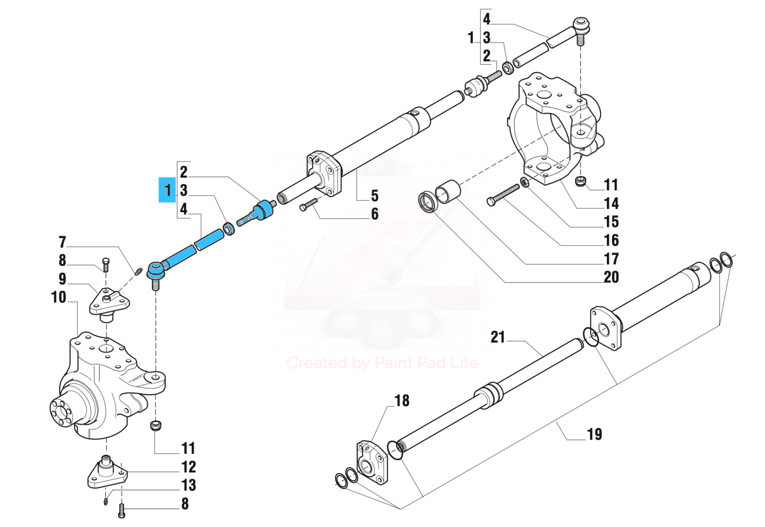 Рулевая тяга в сборе 140265 (STEERING ARM ASSY)