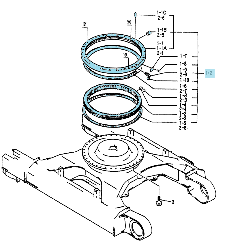Поворотный круг в сборе LP40F00001F1 К