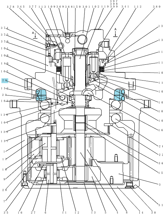 Плавающее уплотнение редуктора хода YN15V00037S029 К
