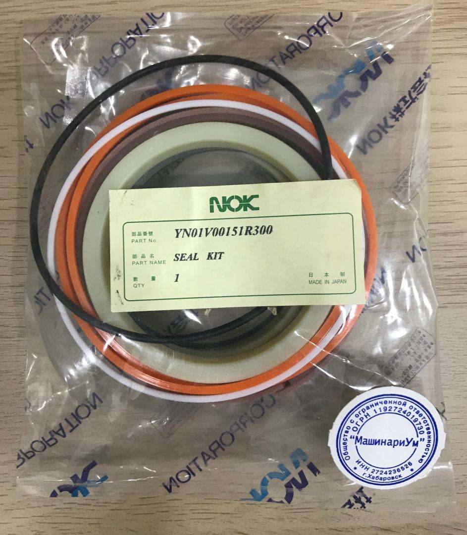 Набор уплотнений гидроцилиндра стрелы YN01V00151R300 NOK
