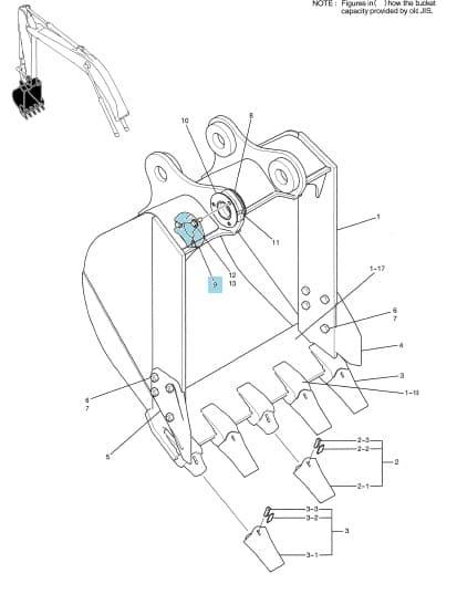 Регулировочная шайба ковша YB61B01005P1 КНР
