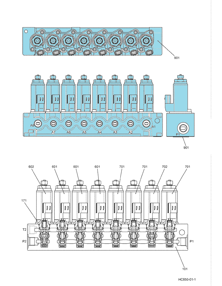 Блок пропорциональных клапанов YN35V00047F1